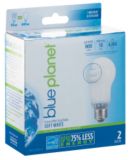 Blue Planet 15 W Covered A-line Spiral Light Bulb, 2 pack