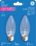 GE Clear Candle Medium Base Incandescent Bulb