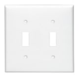 Leviton Toggle Switch 2-Gang Nylon Wallplate