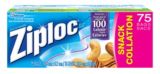Sacs � collation Ziploc, paq. 75