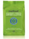 Method Squeaky Green Dryer Cloths, 40-Ct