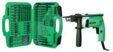 Hitachi 1/2-in Hammer Drill with Accessory Set, 120-pc