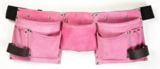 11-Pocket Pink Suede Tool Belt