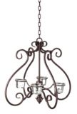 Lustre � bougies pour abri de jardin