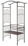 Decorative Arbour with Slatted Bench