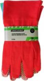 Women's Cotton Canvas Gloves, 3-pack