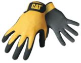 CAT Yellow Nylon Nitrile Coat Palm Gloves