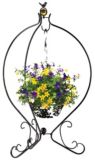 Tear-Drop Hanging Basket Plant Stand