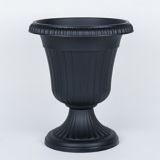 Canterbury Resin Urn Planter, Metallic Black