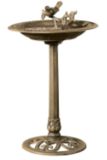 Bronze-look Birdbath