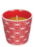 Bougie en pot de c�ramique, citronnelle