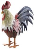 Metal Rooster Garden Sculpture