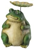 Assorted Frog With Leaves Garden Sculptures
