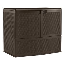 Vertical Rattan Deck Box with Shelf | Canadian Tire
