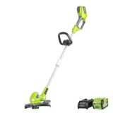 Coupe-herbe GreenWorks sans fil, 40 V, 12 po