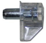 Buildex Shelf Support Clear/Metal Pin Plas...