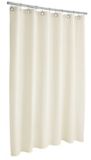 Debbie Travis White Ribbed Shower Curtain