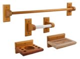 4-piece Towel Bar Set, Oak