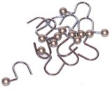 Shower Curtain Hooks with Nickel Ball Ends