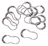 Shower Curtain Roller-style Hooks, Chrome