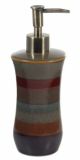 Pompe  � lotion, c�ramique ray�e