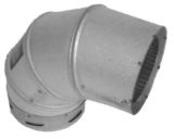 Stove Pellet Elbow Pipe, 4 x 90-in