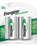 Piles rechargeables Energizer D Ni-Mh, paq. 2