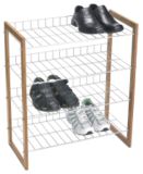 Bamboo and Metal Shoe rack