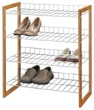 Bamboo and Metal Shoe rack