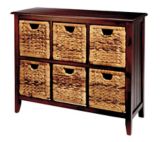 Commode en osier Verona, 6 tiroirs