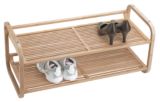 Bamboo Shoe Rack, 2 Shelves