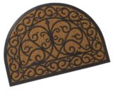 Half-Moon Rubber/Coco Mat, 23 x 35-inch