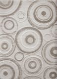 Tapis, motifs de cercles, gris