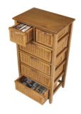 Commode en osier clair Collection Maison, 4 + 2
