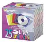 Slim CD Jewel Cases Colour, 30-pk