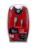 USB 2.0 Mini Device Cable, Nickel, 6'