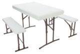 Table et banc pliants Gracious Living, 3 pces