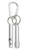 Carabiner Clip with Whistle and Flashlight