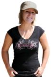 Tee-shirt � col en�V Dawn Outdoors, dame