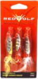 Jeu de cuillers tournantes nervur�es Red Wolf