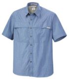 Men's Columbia UPF 15+ Island Bay Short Sleeve Shirt, Blue