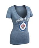 Women's Blue Winnipeg Jets V-Neck T-Shirt