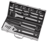 Master Chef Stainless Steel Barbecue Set with Case, 19-Pc