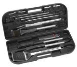 Ustensiles � barbecue avec thermom�tre, 12�pces