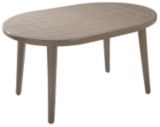 Oval Resin Table, Mocha