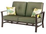 Monterey Collection Steel Cushioned Action Patio Loveseat