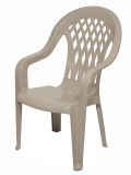 Lattice High-Back Resin Chair, Taupe