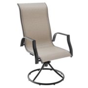 Parsons Collection Sling Swivel Patio Dining Chair