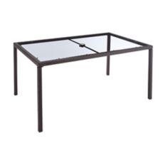 CANVAS Cabana Collection Wicker Glass Patio Dining Table | Canadian Tire