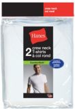Hanes Mens White Crew Net T-Shirts